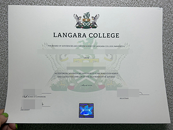 Langara College diploma copy