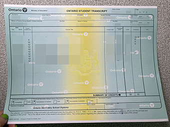 Ontario student transcript copy