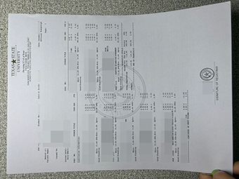 Texas State University transcript copy