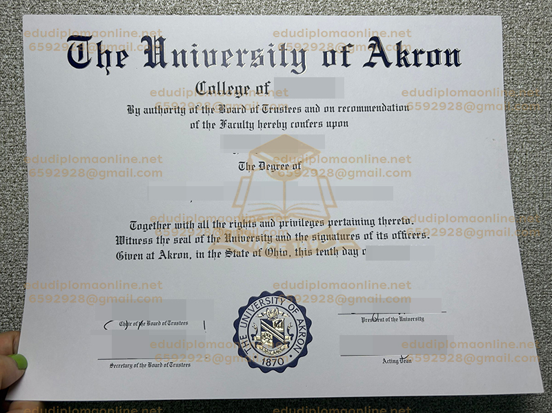 University of Akron diploma