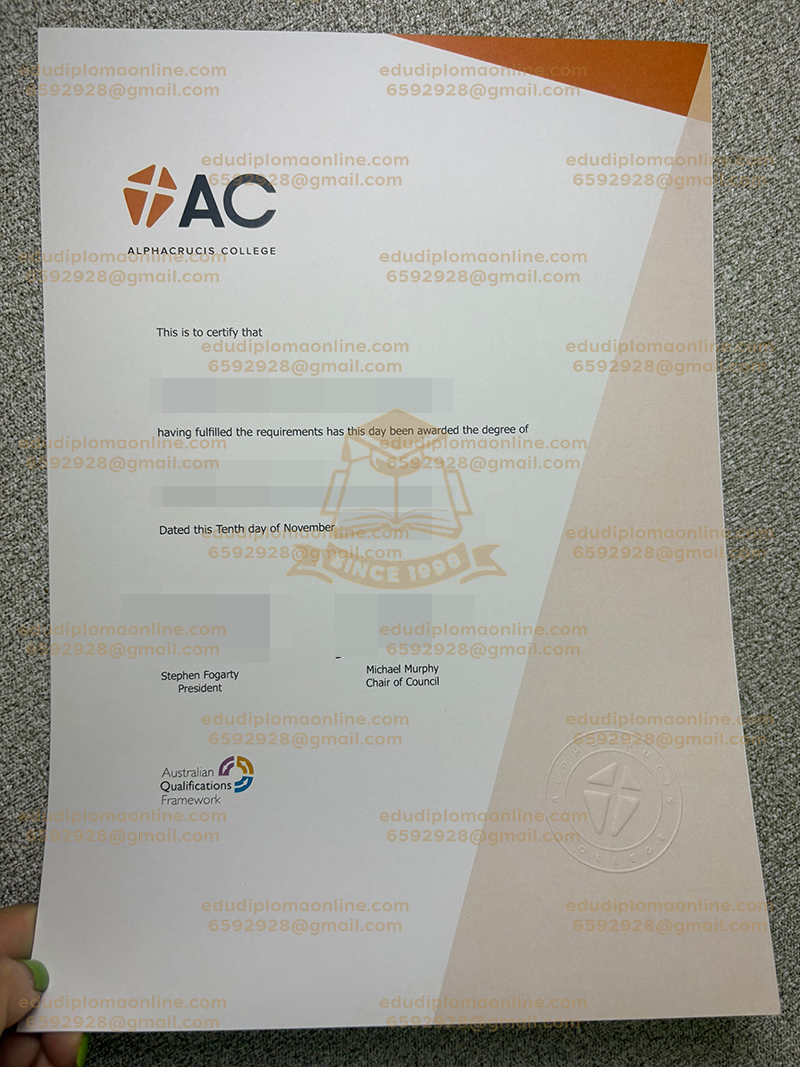 Alphacrucis College degree