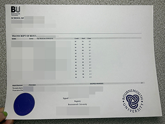 Abschrift der Universität Bournemouth-1