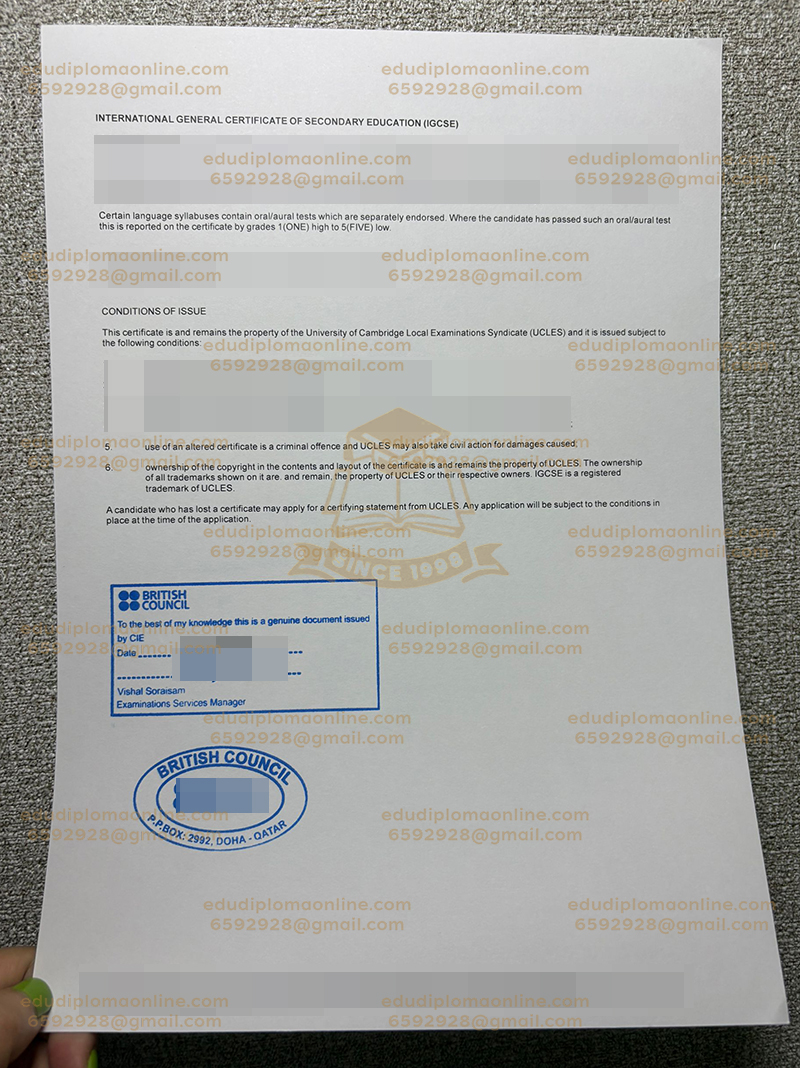 Cambridge Statement of Results Back