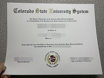 Colorado State University diploma-1