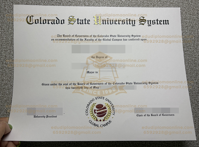 Diploma van Colorado State University