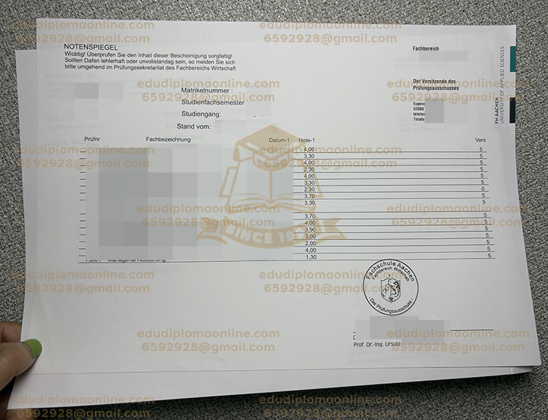 FH Aachen Zeugnis