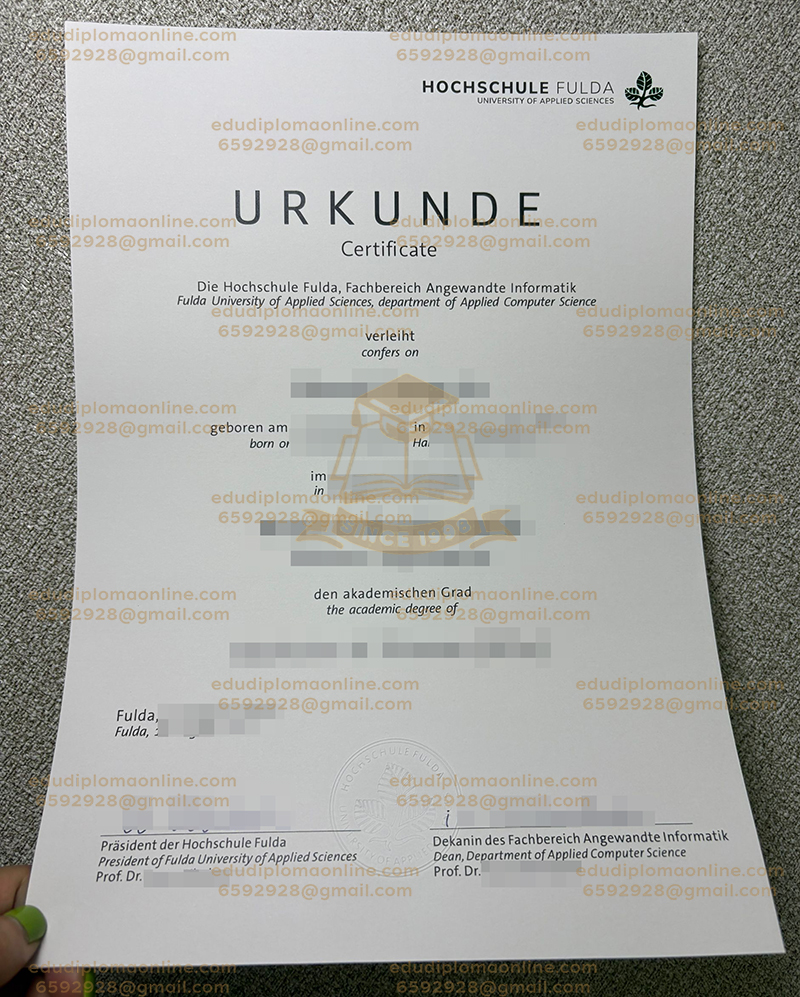 Hochschule Fulda Urkunde