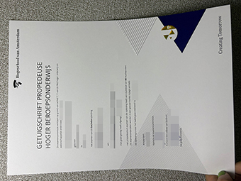 Hogeschool van Amsterdam Getuigschrift-1