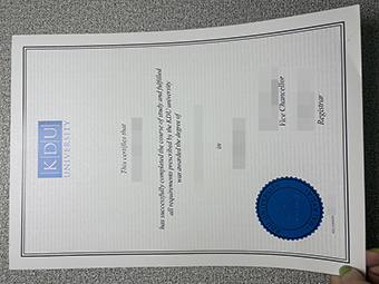 KDU University diploma-1