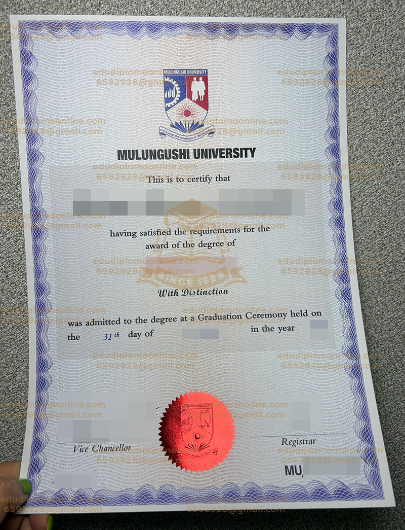 Diplom der Universität Mulungushi