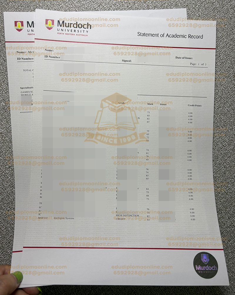 Murdoch University transcript