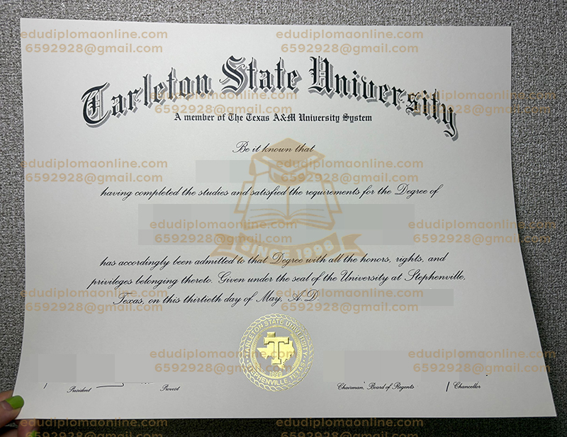 Tarleton State University diploma