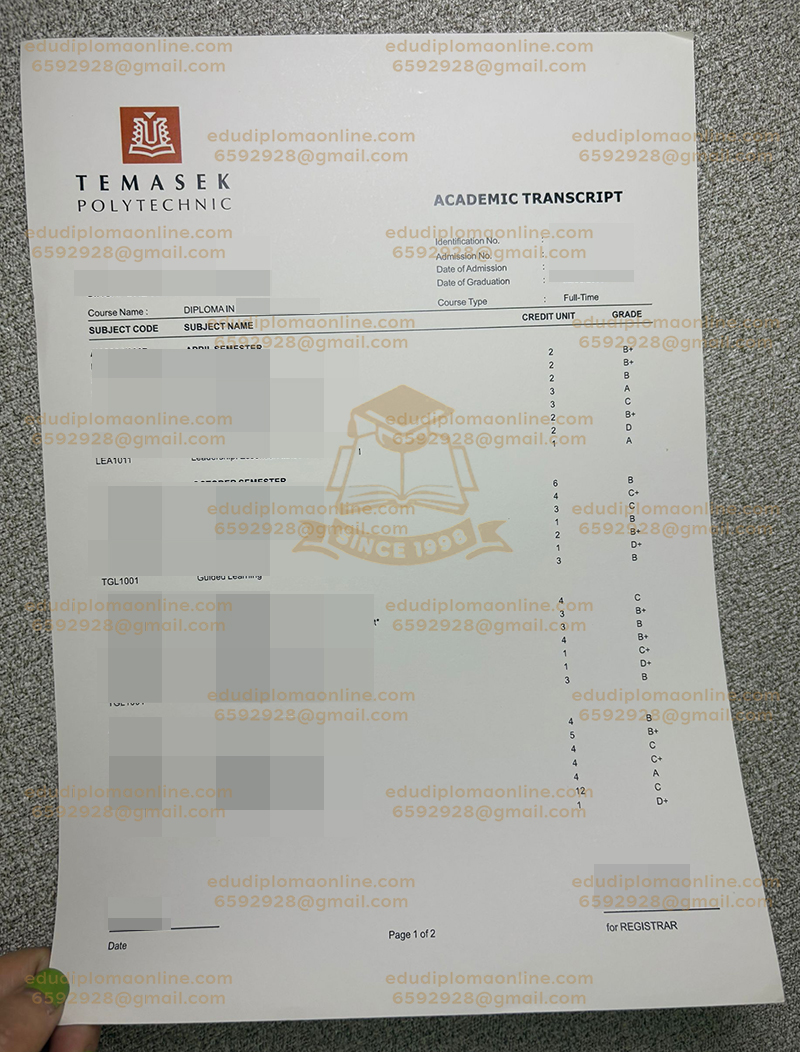 Temasek Polytechnic transcript