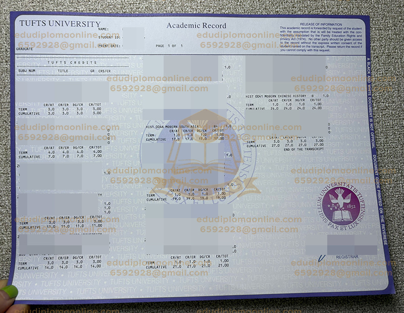 塔夫茨大学成绩单