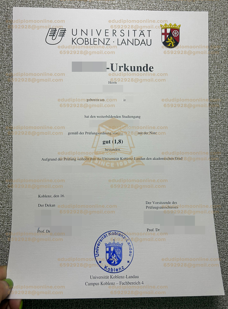 科布倫茲-蘭道大學 Zeugnis