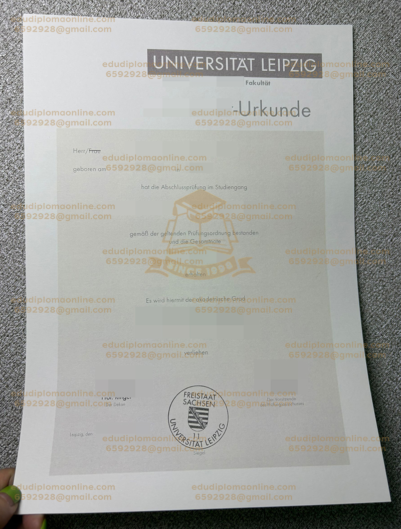 Universität Leipzig Urkunde