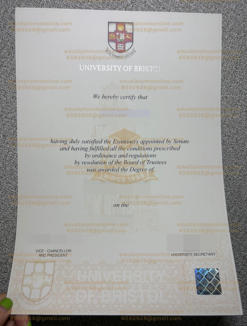 Abschlusszeugnis der Universität Bristol