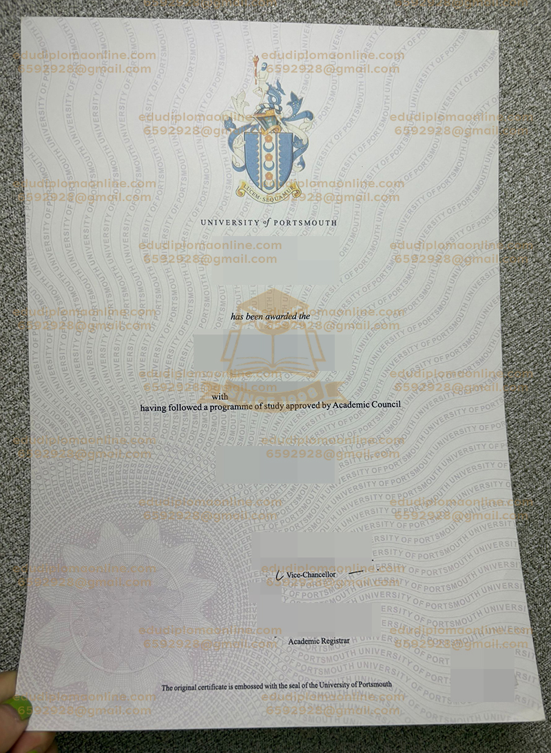 University of Portsmouth diploma