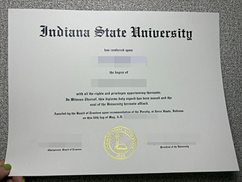 印第安纳州立大学文凭-1