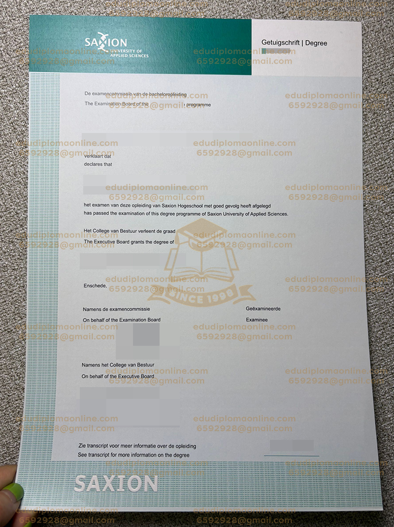 Saxion diploma