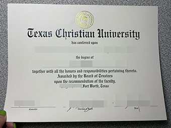 Texas Christian University diploma-1