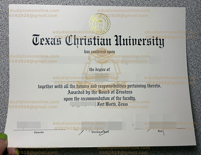 Texas Christian University diploma