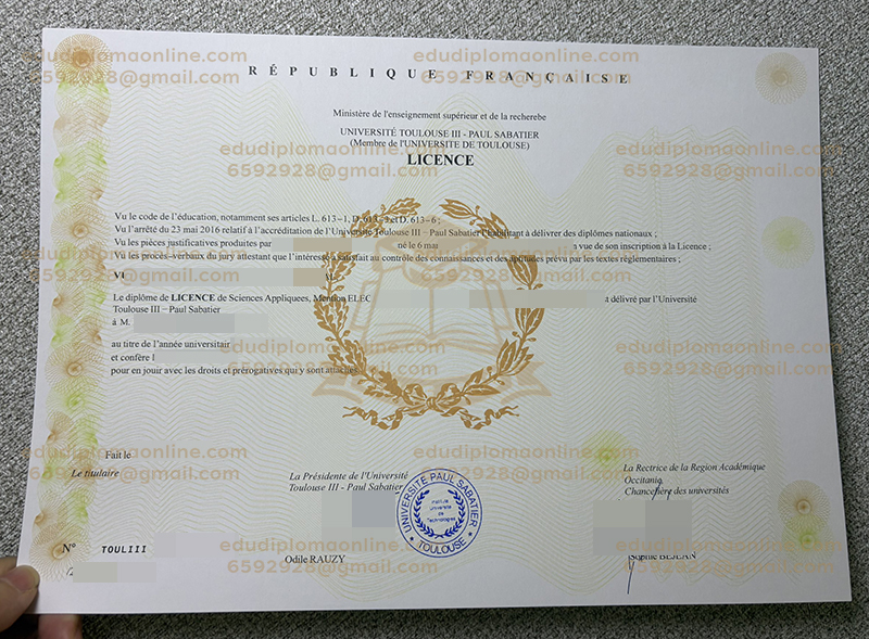 Université de Toulouse III diploma