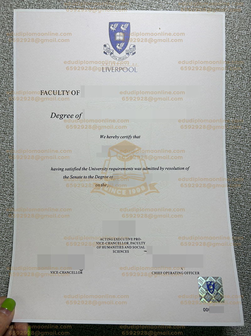 University of Liverpool degree