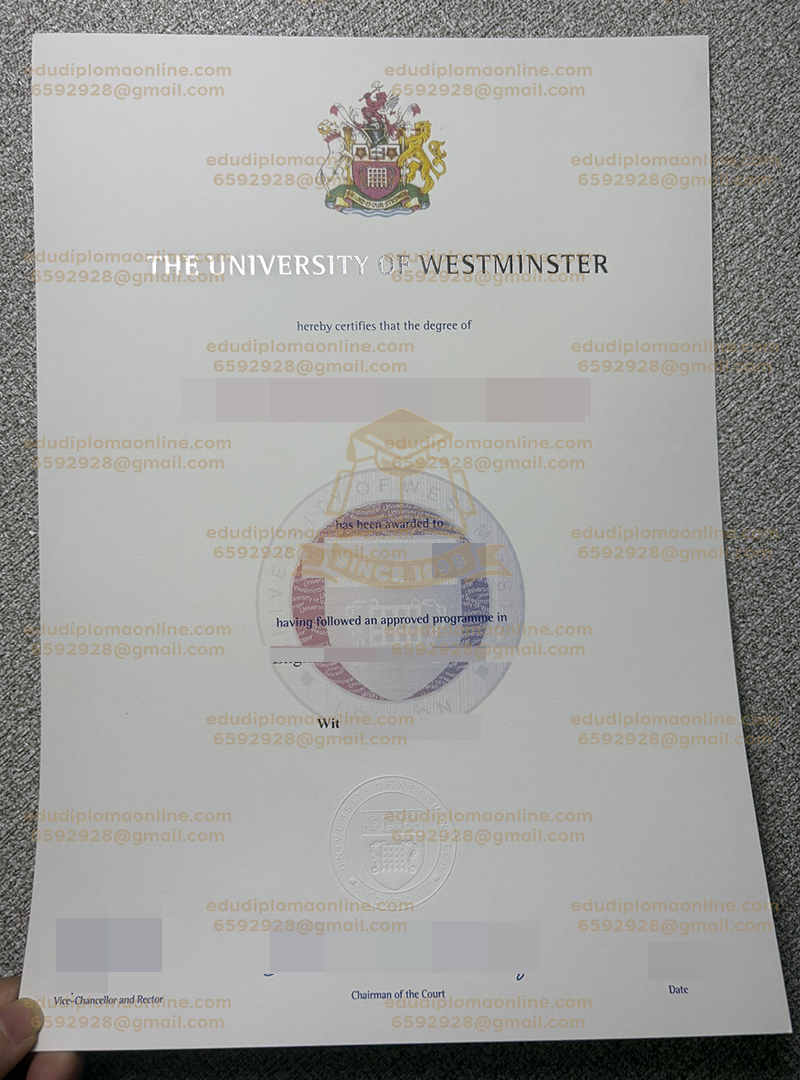 University of Westminster degree