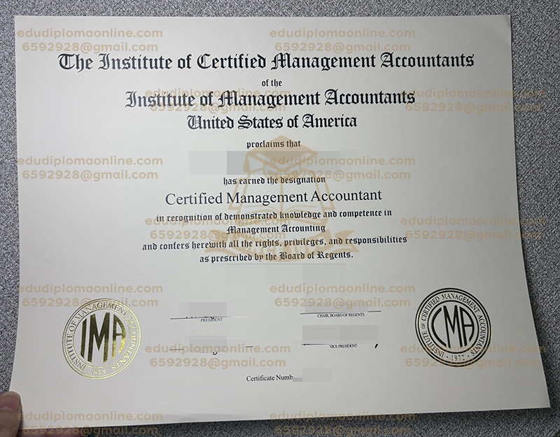 CMA Certificate