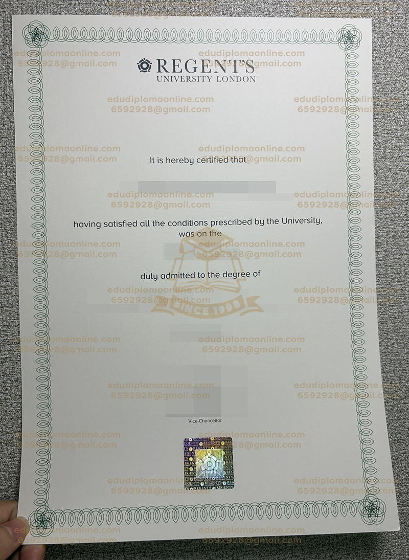 Regent's University London diploma