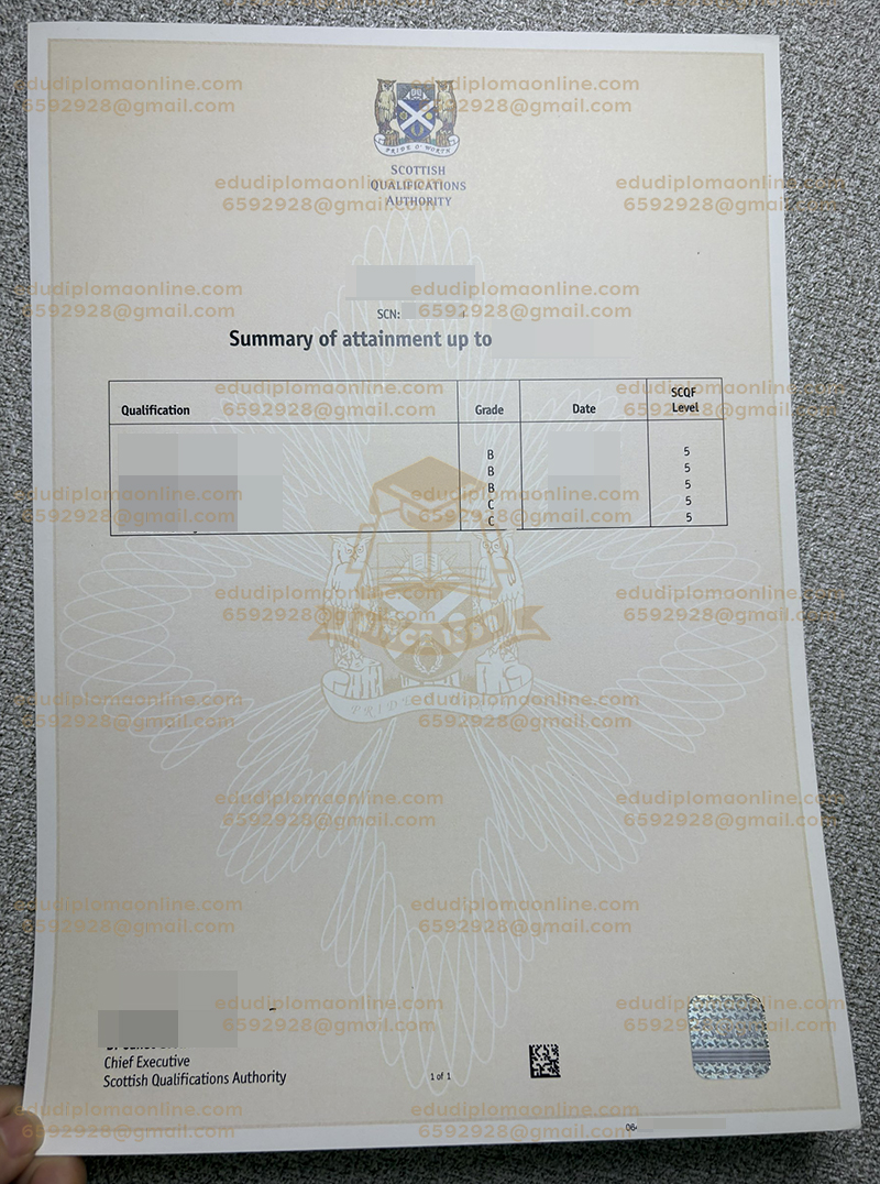 SQA Certificate