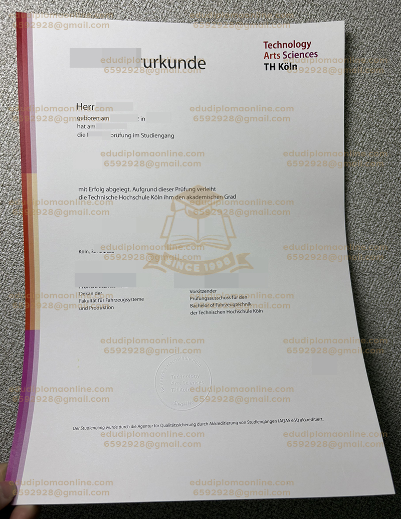 TH Köln Urkunde