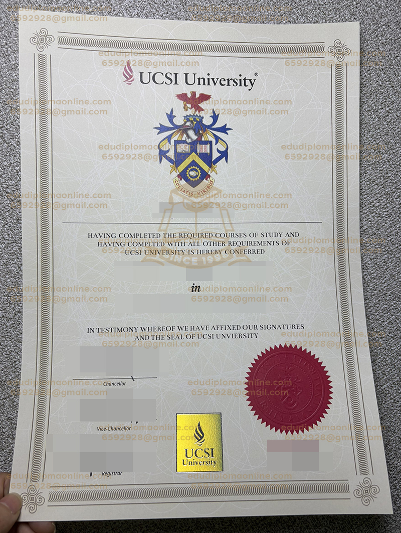 UCSI University diploma