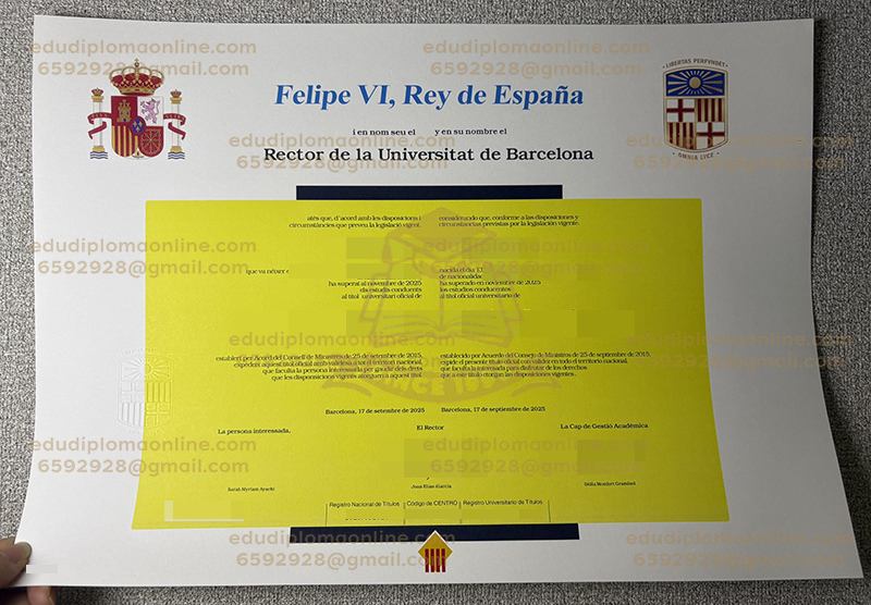 Universitat de Barcelona diploma