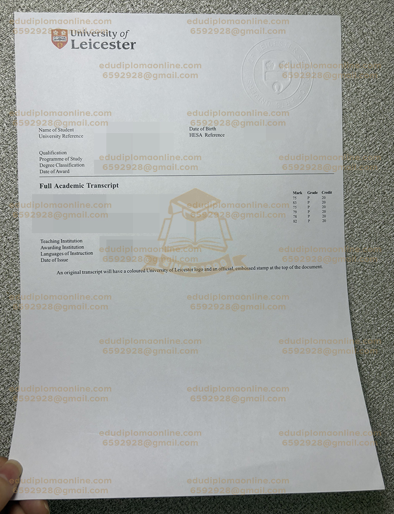 University of Leicester transcript