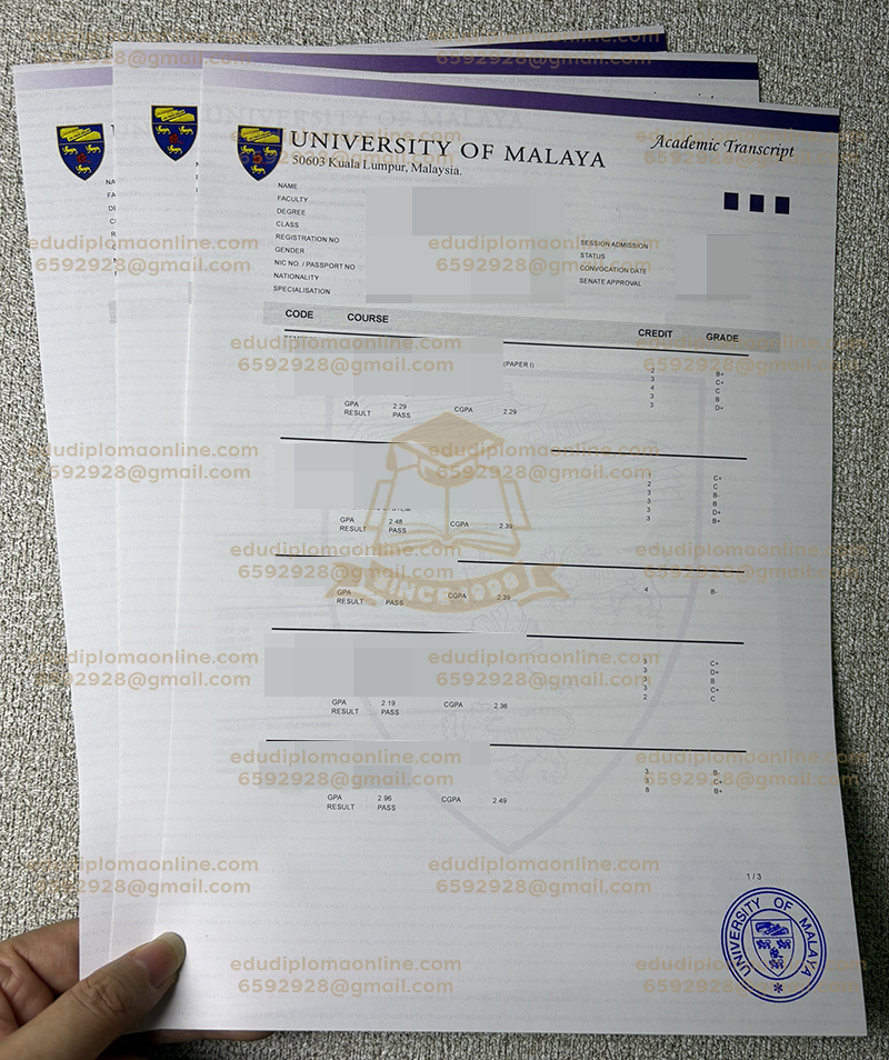 University of Malaya transcript