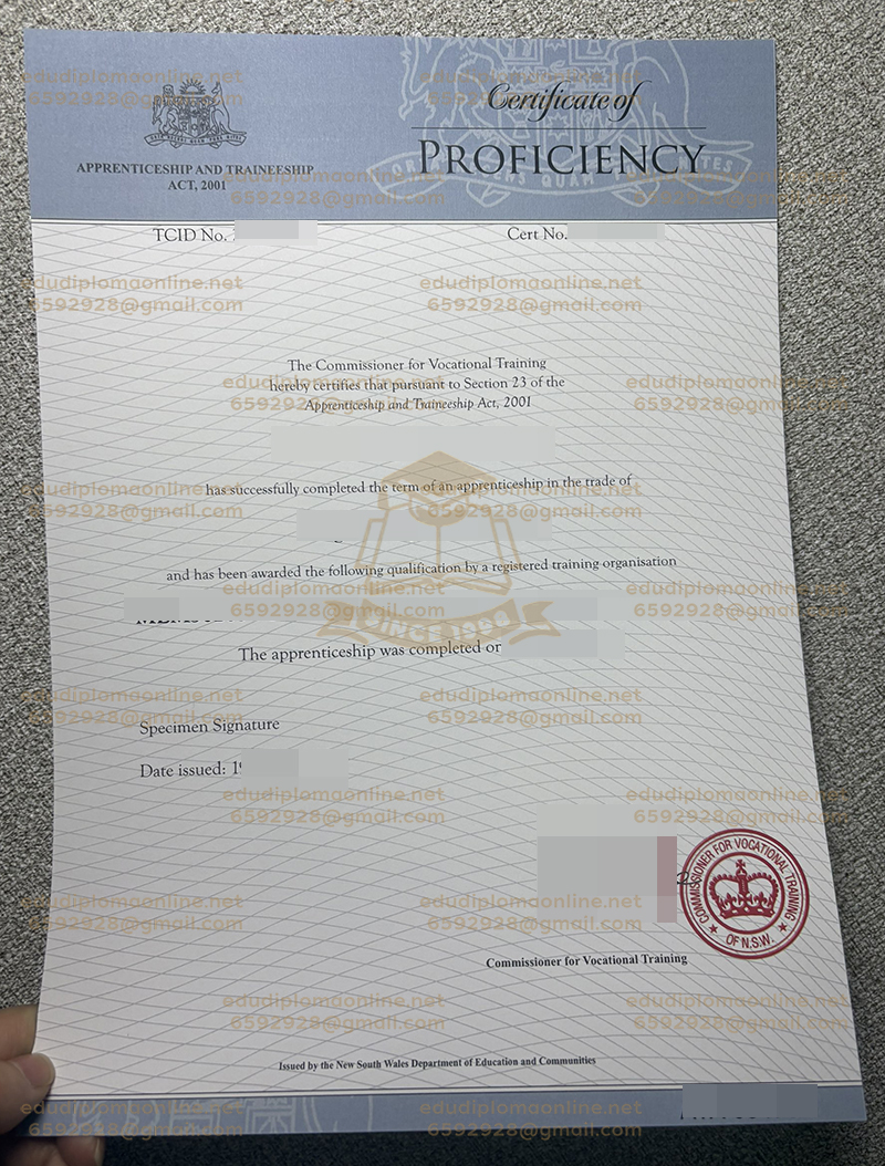 Australia proficiency certificate