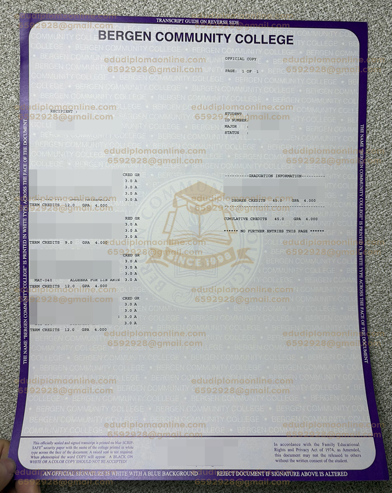 Abschrift des Bergen Community College