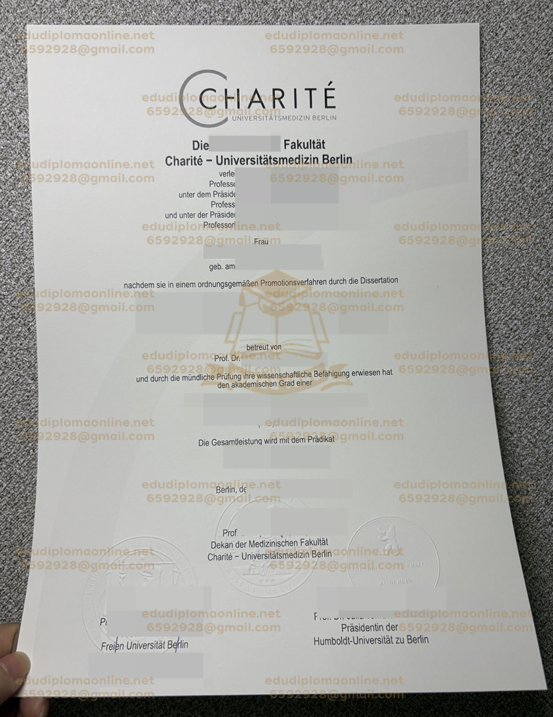 Charité-Universitätsmedizin Berlin Urkunde