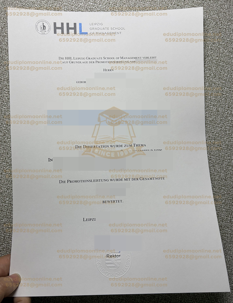 HHL Leipzig Urkunde