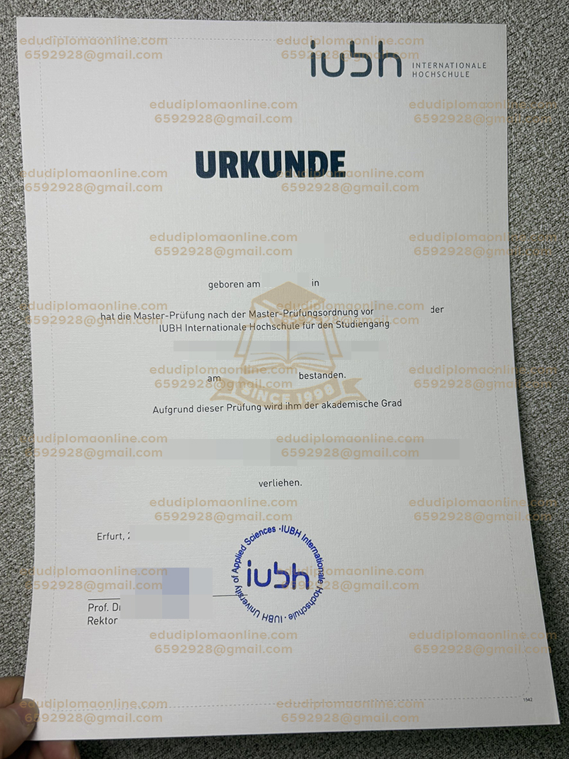 IUBH Urkunde